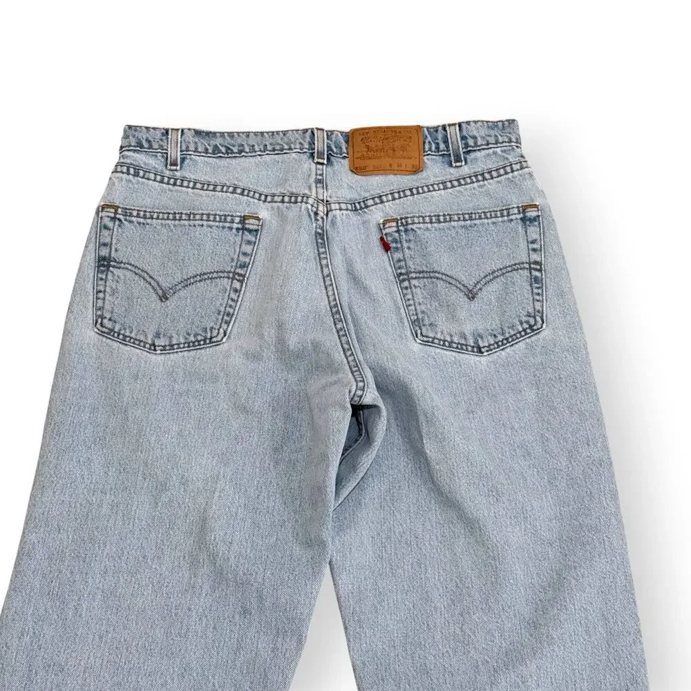 Vintage 90s Levi's 550 Jeans Men 36x30 Blue Relaxed Fit Tapered Leg Made In USA